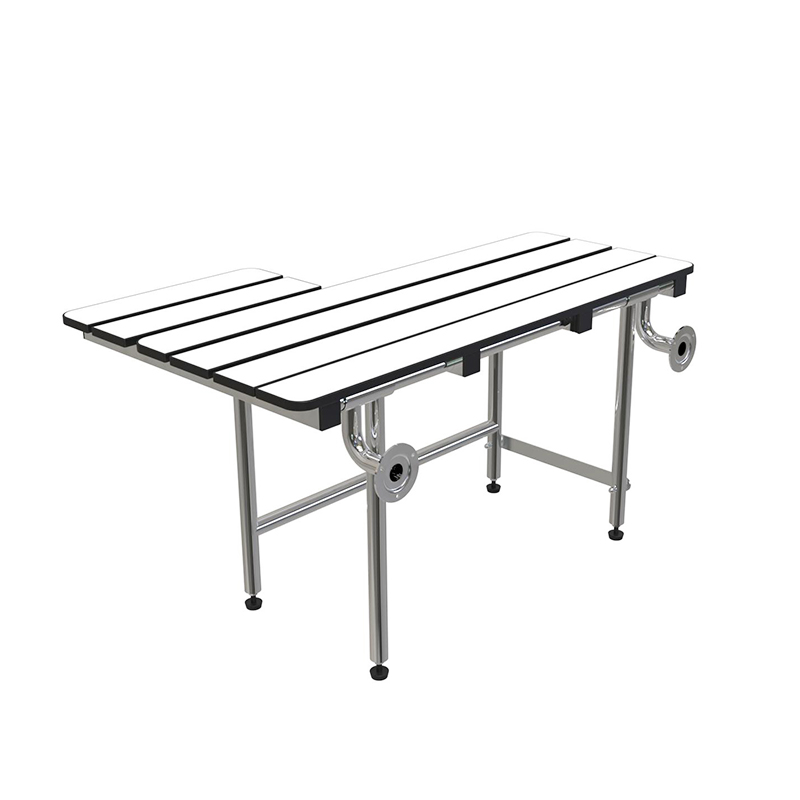 Silvery shower seat