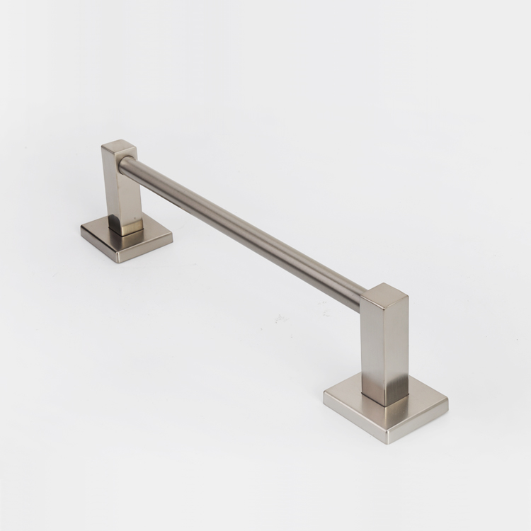 12-inch gold square single-bar towel rack