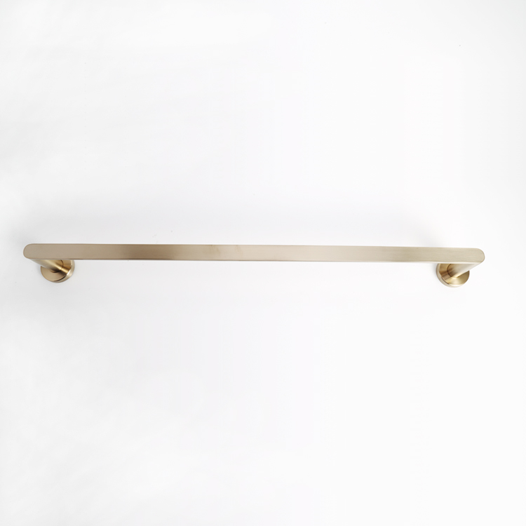 12-inch gold flat-profile single-bar towel rack
