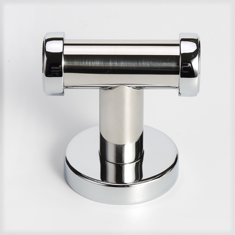 Double-arm round coat hook