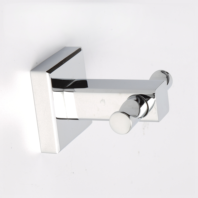 Square post double coat hook