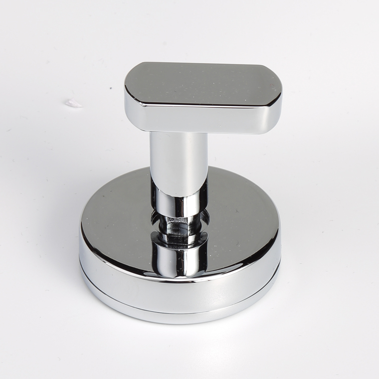 Glass-mount round coat hook