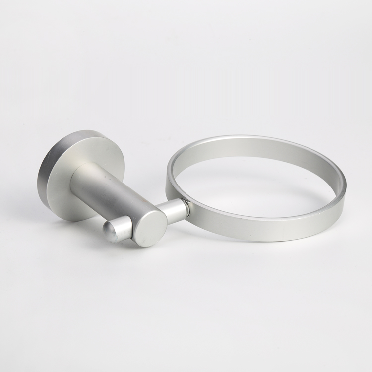 Round toilet brush holder